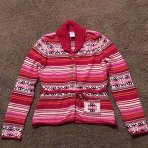 Vintage Gymboree Peruvian Doll belted cardigan/sweater Sz 9